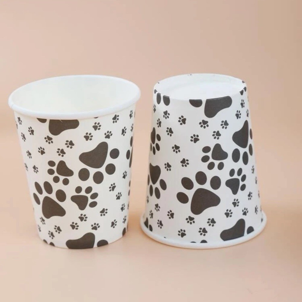 Paw Print Disposable Cup Set of 10